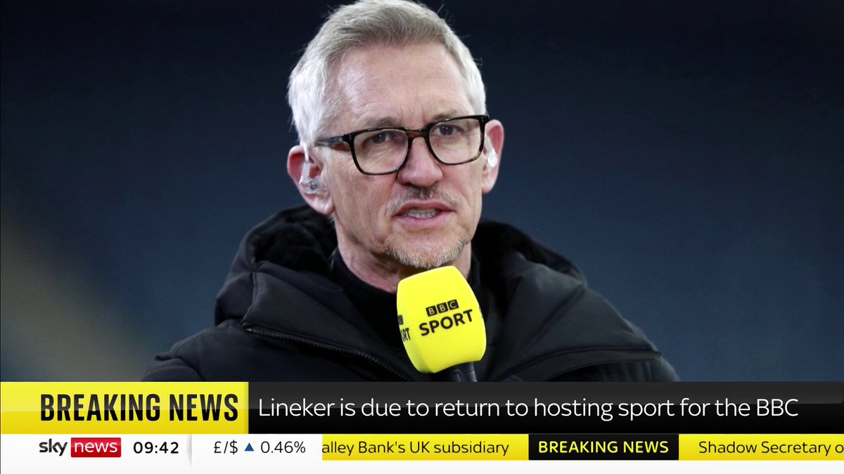 BREAKING: It's understood the BBC will apologise to Gary Lineker after he was taken off air over his tweets criticising the govt's migration policy. Our sports correspondent Rob Harris has more on this story 📺 Sky 501, Virgin 602, Freeview 233, YouTube
