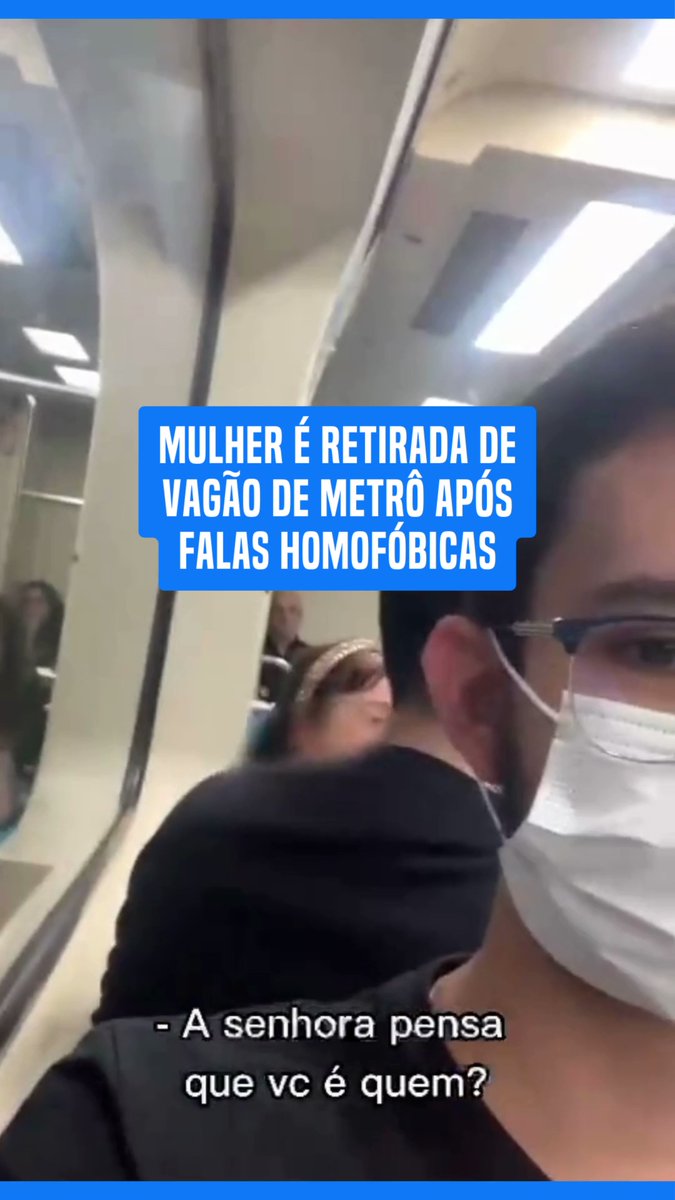 Uma mulher foi levada à delegacia após falar frases homofóbicas contra um casal dentro do Metrô de SP. O caso foi registrado na quinta-feira (9) dentro de um vagão da linha vermelha, no centro da capital.