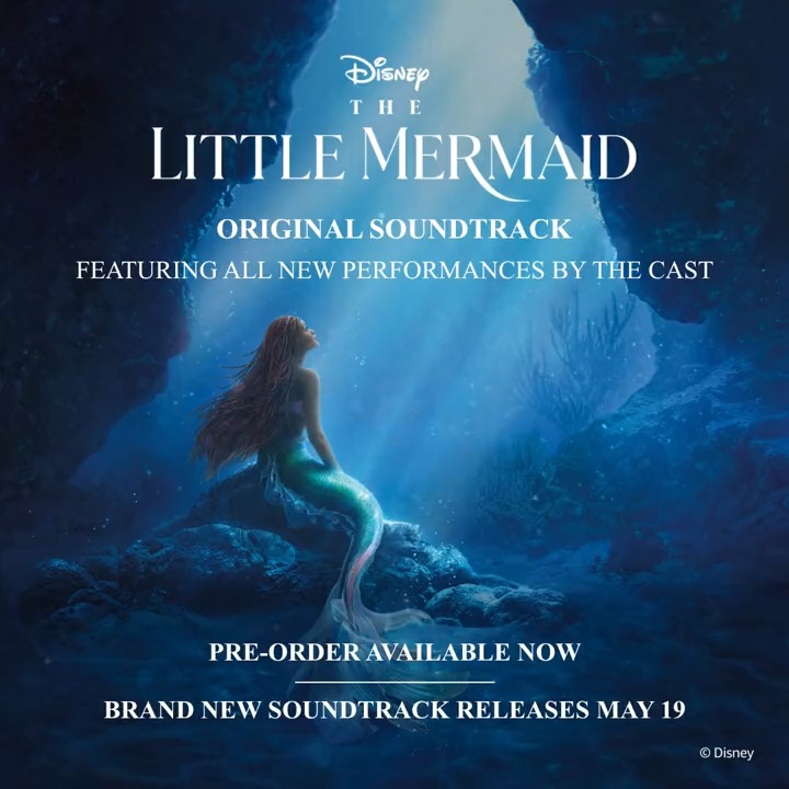 The Little Mermaid Original Soundtrack featuring all new performances by the cast with music from Alan Menken, lyrics by Howard Ashman, and new lyrics by Lin-Manuel Miranda Miranda, is available now for pre-save/pre-add/pre-order. Soundtrack releases 5/19.