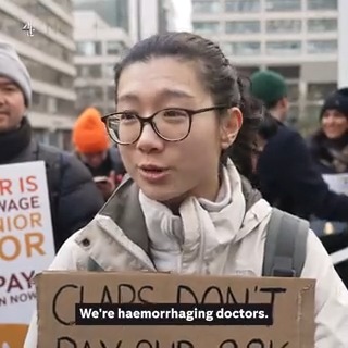"We don't have a national health service. We have a national disgrace." Junior doctors who are striking for three days over salary and working conditions give their view on what the government should do in order to retain staff. The strike has led to thousands of cancellations.