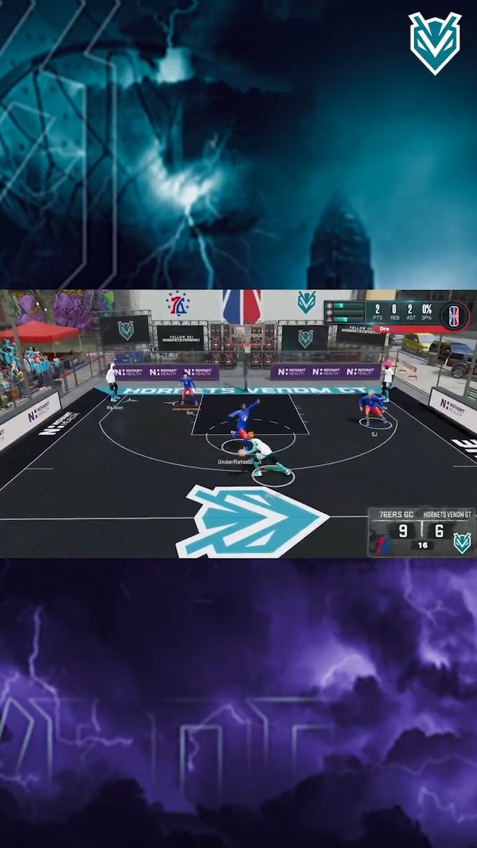 Is your 2K IQ as high as a NBA 2K League player's? Bojui drives to the paint after getting his defender to jump, and now has a 3-on-2. What should he do next? A. Take the dunk B. Pass to 🖤 in the right corner C. Pass to 🥷🏾 in the left corner Reply below!