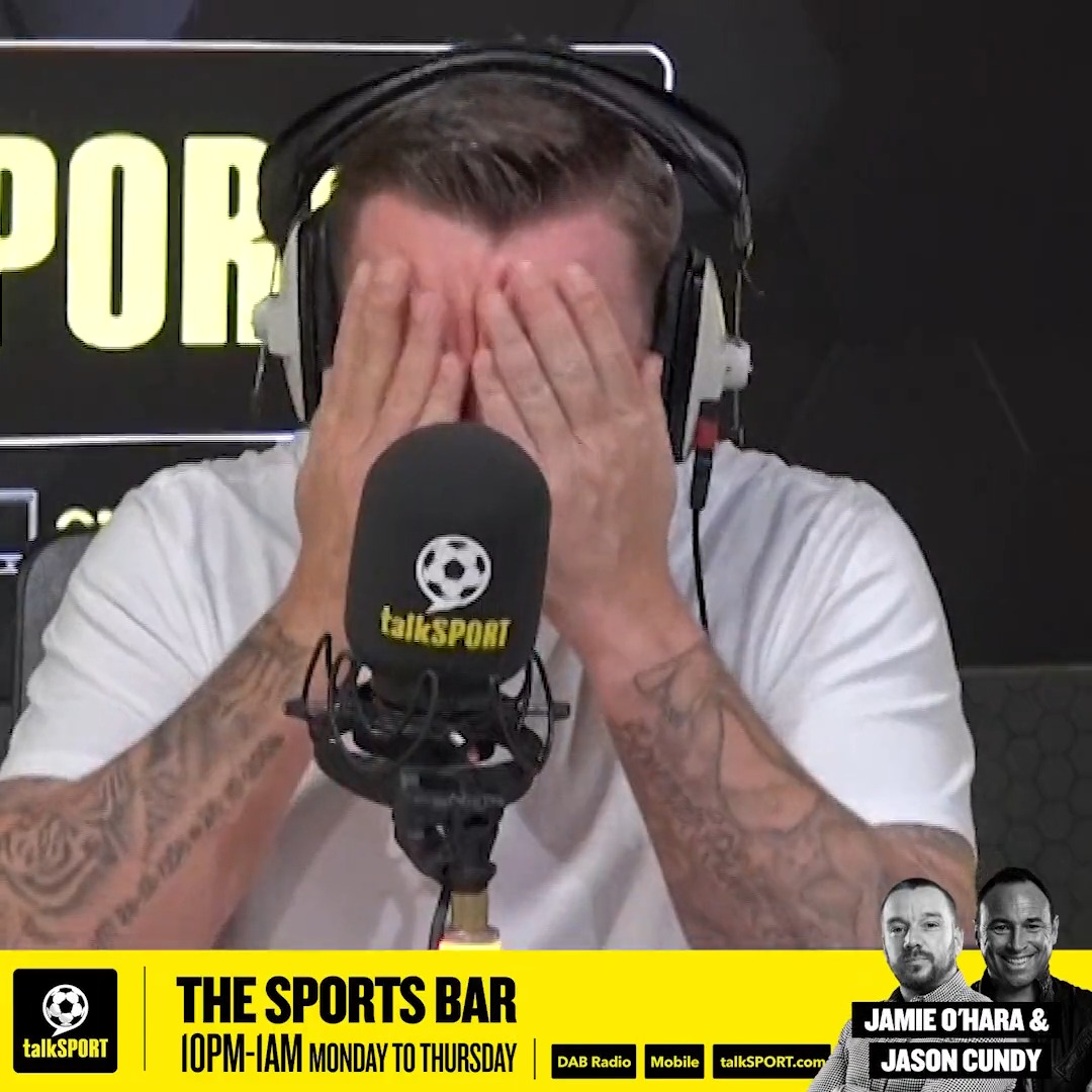 😫 “How do I deal with this? How do I accept this and deal with it, mentally?” ❌ “I keep saying they’ll crumble! I keep saying it, but they’re not crumbling…” Jamie O’Hara doesn’t know how he’d cope if Arsenal won the Premier League
