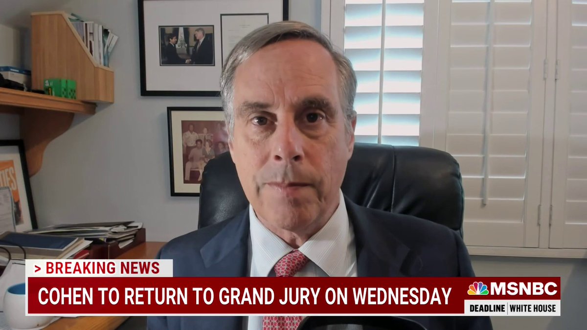 "Once Cohen is done, all that's left to do is request an indictment from the grand jury. So after Wednesday I think it's then very much a hold your breath waiting game not a matter of weeks but a matter of days or even hours. " Harry Litman w/ Nicolle Wallace