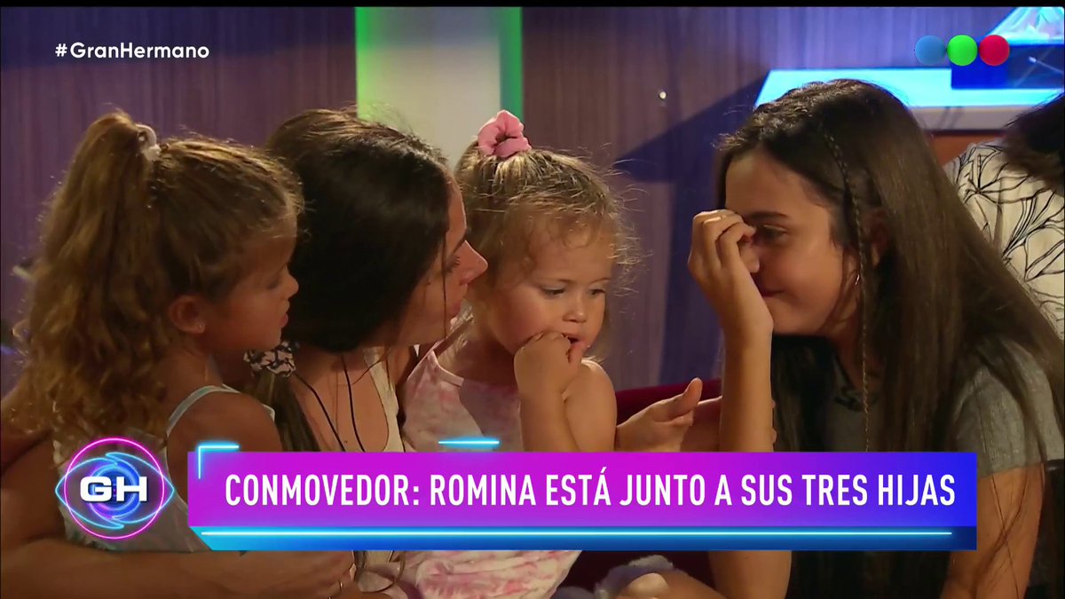 El reencuentro más esperado❤️ Romina pudo abrazar a Mía, Feli y Nina después de 5 meses🥲 ¡Mirá #GranHermano en #GH2022