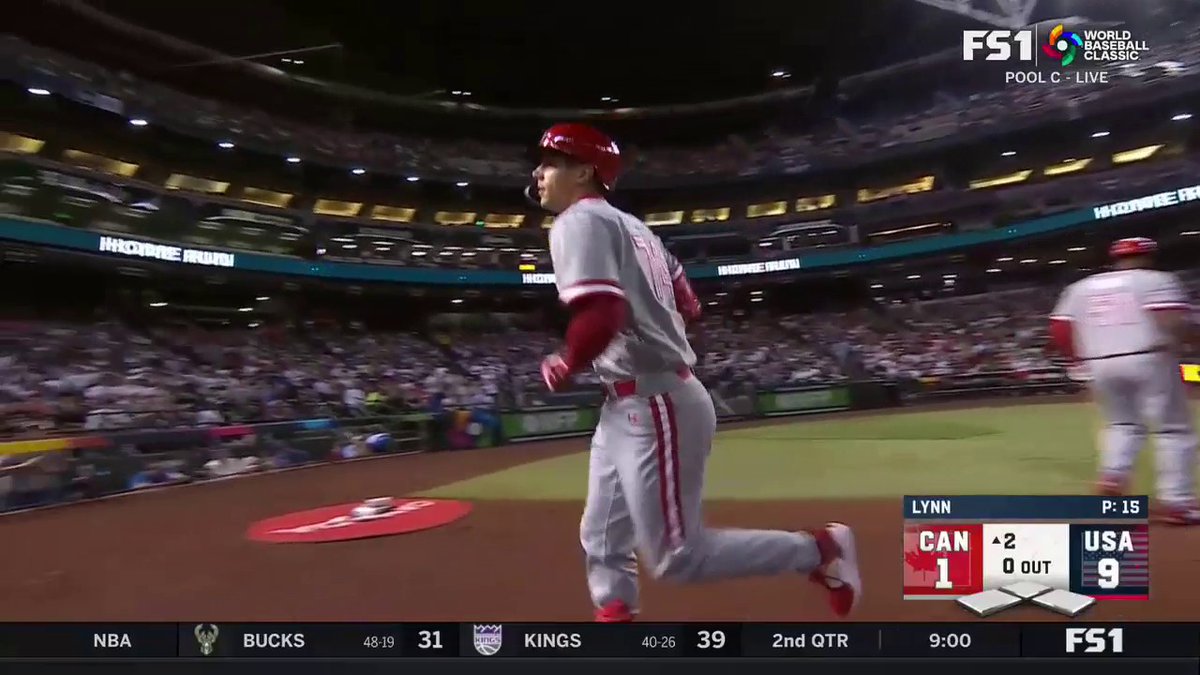 Jared Young gets Team Canada on the board with a solo homer 📺: WBC on FS1
