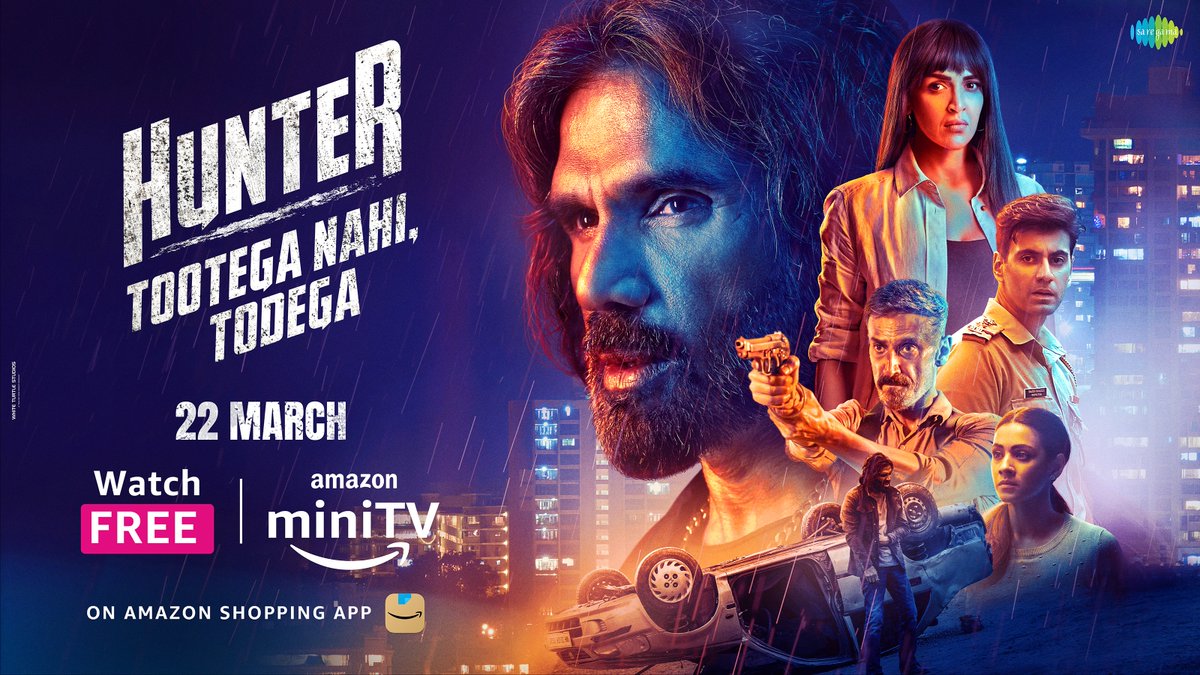 yeh purani aadat hai duniya ki, agar musibat aasaan lage, toh shayad toofaan aane wala hai. par ACP Vikram bhi tootega nahi, todega! #HunterOnAmazonminiTV jald aa raha hai 22nd March ko, joh hai aapke Amazon shopping app par woh bhi bilkul FREE! Suniel Shetty