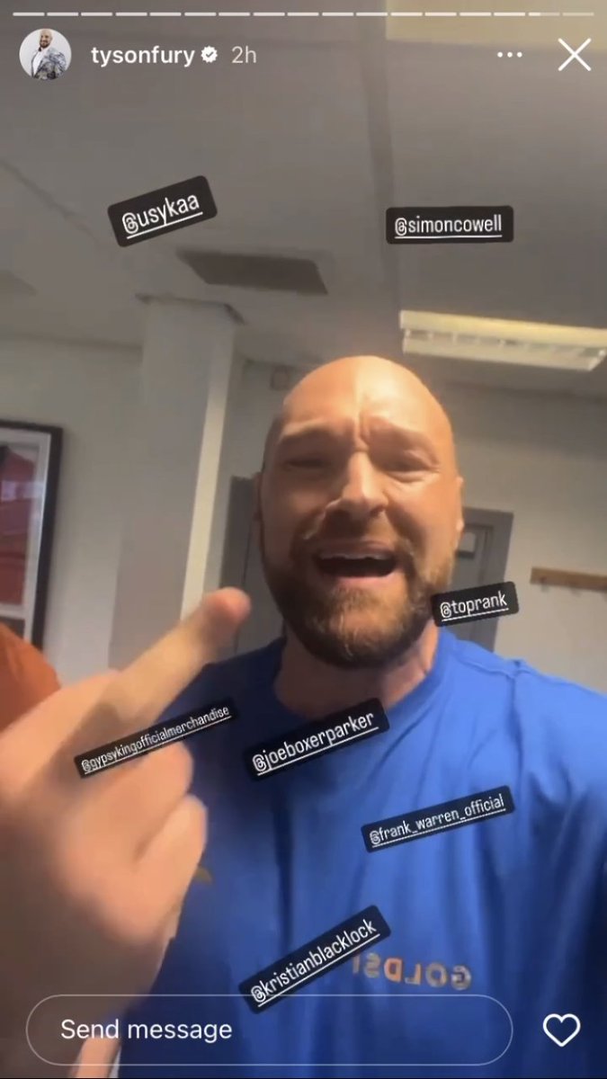 ‼️ Tyson Fury screaming insults at Oleksandr Usyk, Simon Jordan and his "haters" on Instagram today… [📽️ TYSON FURY]