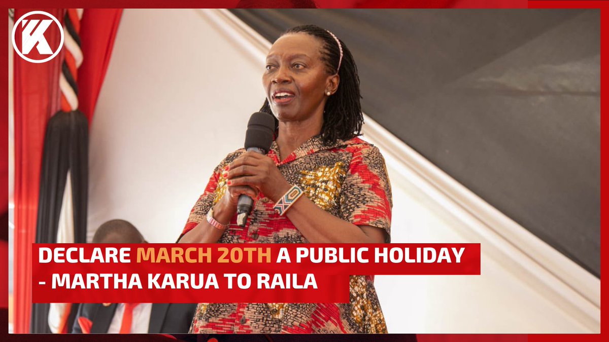 Raila should declare Monday, March 20th a public holiday - Martha Karua
