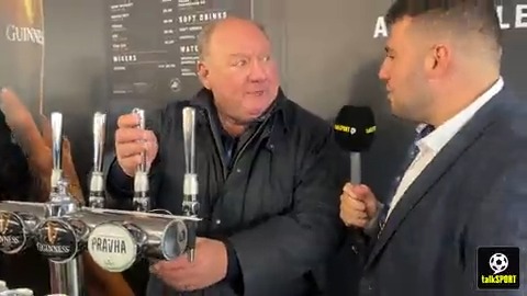 🇮🇪 𝗙𝗜𝗥𝗦𝗧 𝗚𝗨𝗜𝗡𝗡𝗘𝗦𝗦 𝗢𝗙 𝗖𝗛𝗘𝗟𝗧𝗘𝗡𝗛𝗔𝗠 😍 There’s only one person worthy enough of pouring the first drink of #Cheltenham2023. Rate Big Al’s Guinness out of 10… 👀 McCoist couldn’t have done worse. 🤣