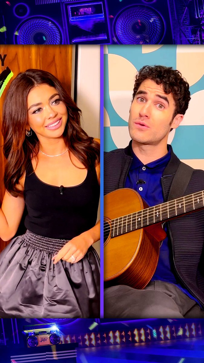 .Sarah Hyland and Darren Criss are ready for tonight. #ThatsMyJam
