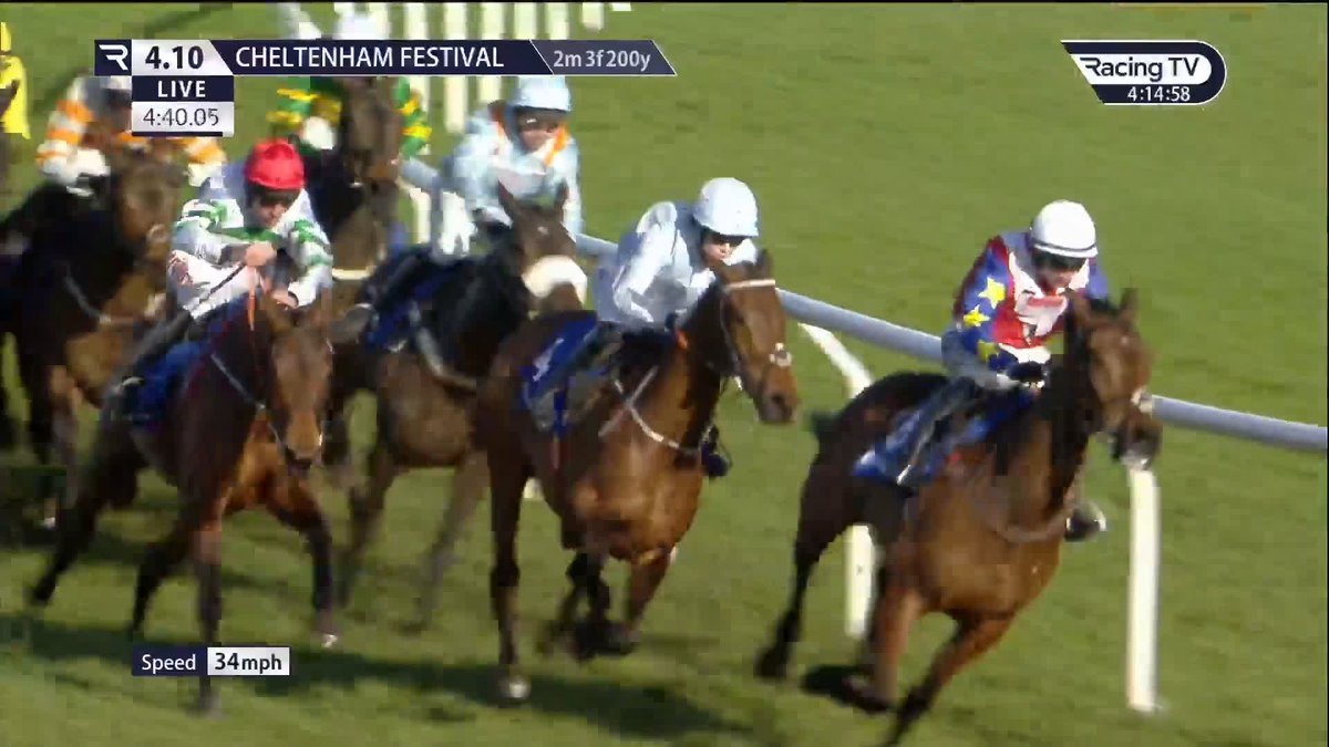 HONEYSUCKLE'S DONE IT! In what looks set to be her last ever race she wins the Close Brothers Mares' Hurdle 💯 #CheltenhamFestival