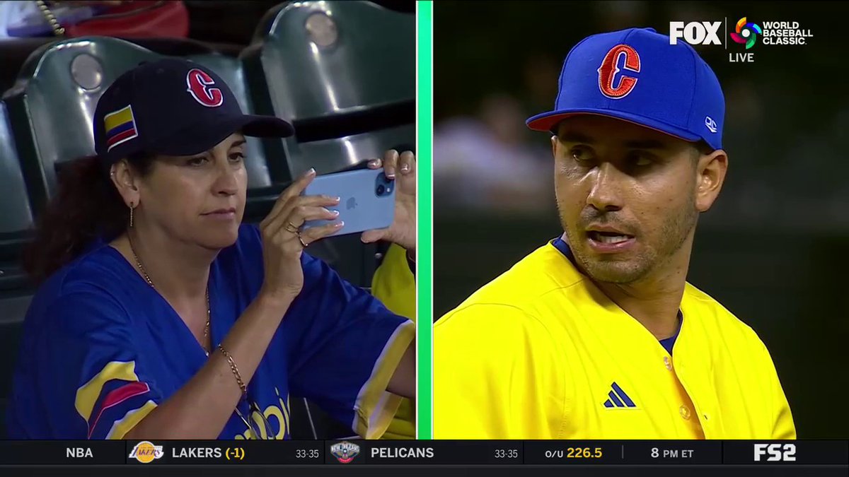 What a moment. 🙌 Rio Gomez, son of the late Pedro Gomez, takes the mound for Team Colombia 💙🇨🇴 Jon Morosi