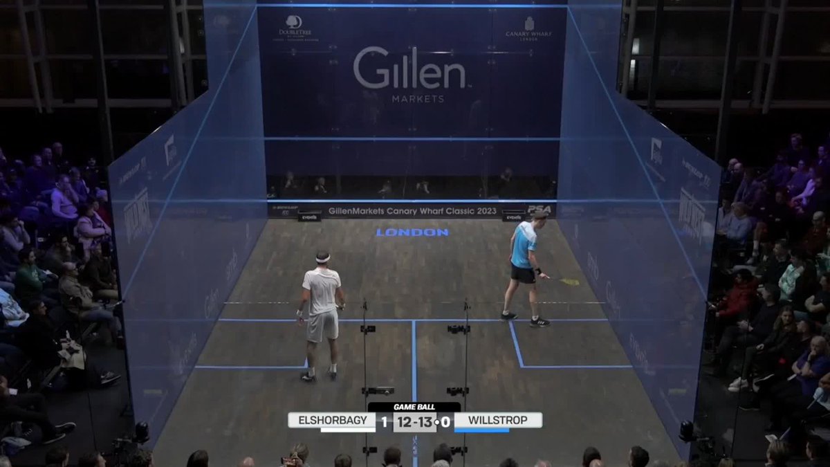 We're heading into a tiebreak! 👀 James Willstrop converts his fourth game ball to tee up a decider! Don't miss it! 🍿 📺 #CWCSquash