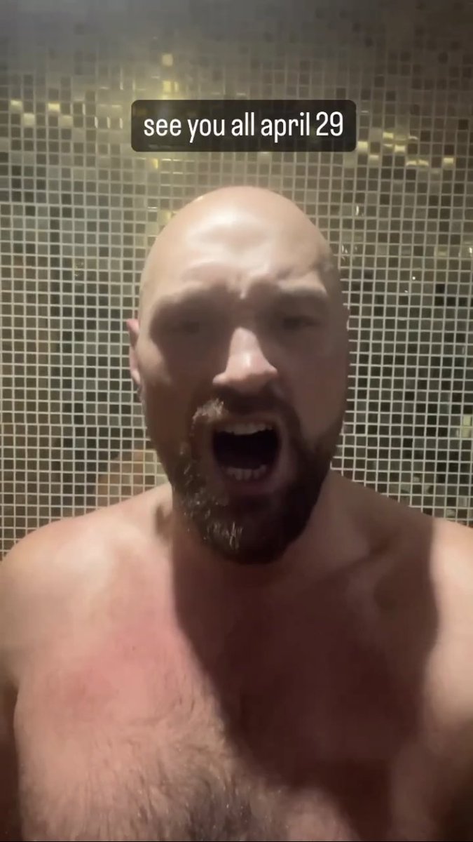 ‼️ Tyson Fury says the Oleksandr Usyk undisputed fight is "definitely" a go for April 29th… [📽️ TYSON FURY]