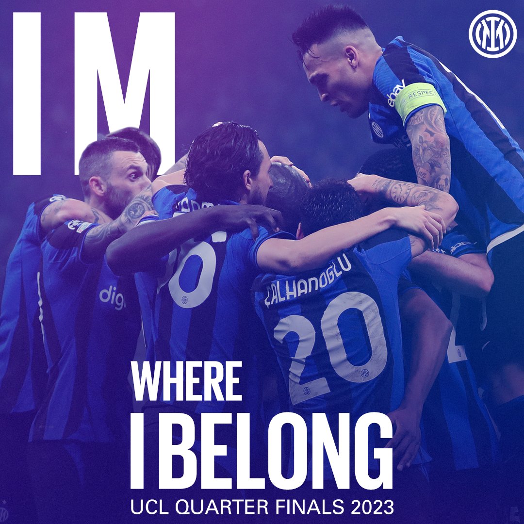 Abbiamo dato tutto. Siamo dove meritiamo. I Quarti di Finale sono nostri. #ForzaInter