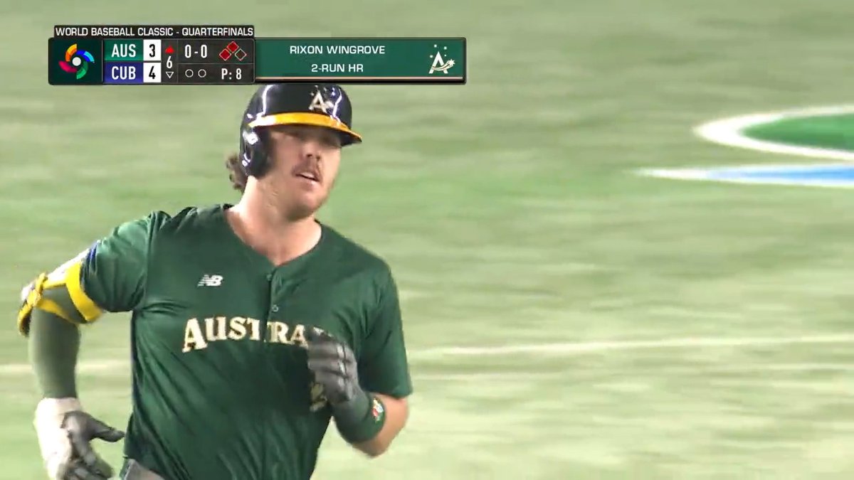 Rixon Wingrove's big blast gets Team Australia within a run! #WorldBaseballClassic