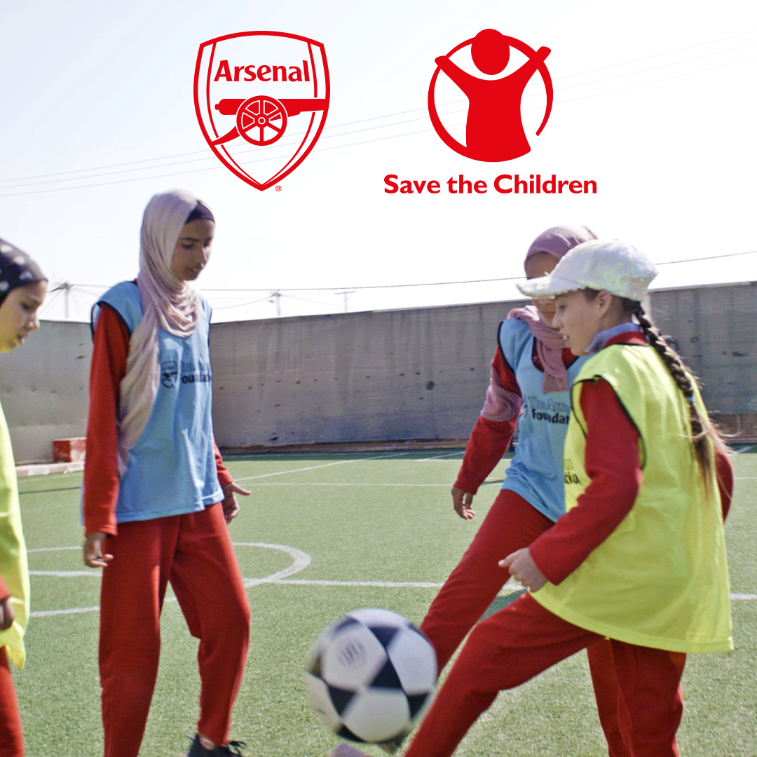 💬 "When I play football, I feel happy.” Za’atari Camp is home to 80,000 Syrian refugees and more than half the population are children. Working together with Save the Children UK, we have provided children with safe places to play, recover and build a sense of belonging ❤️