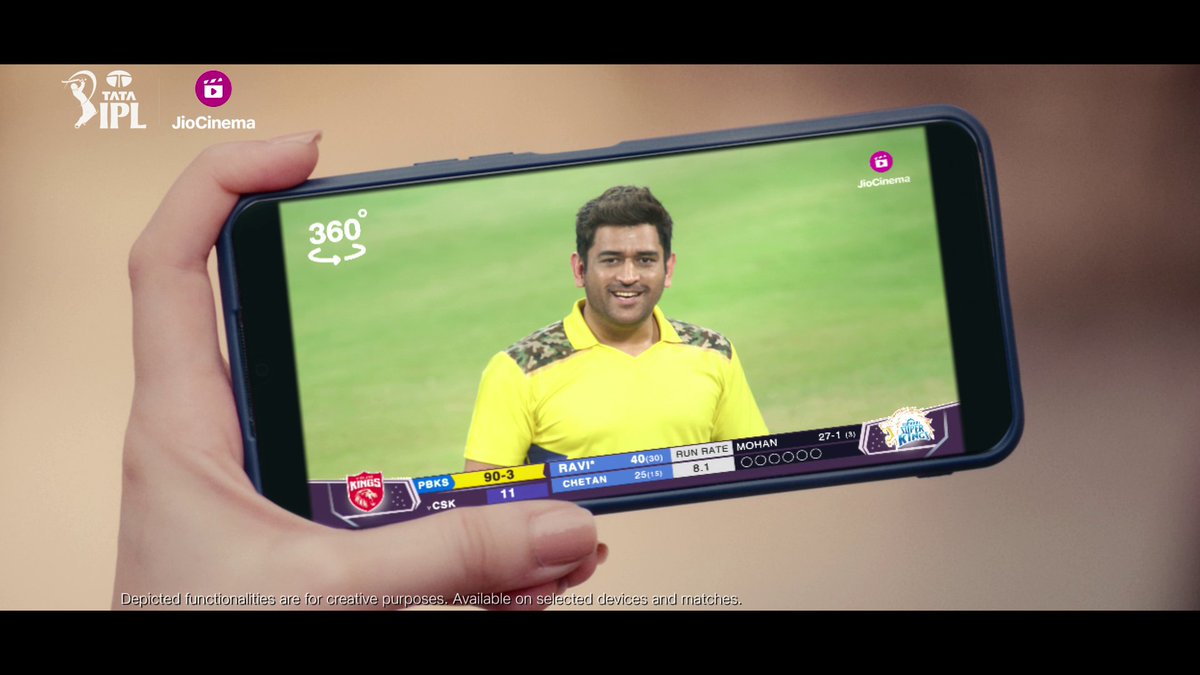 Dekho kya keh rahe hain Mahi aur Surya, it's time to upgrade to JioCinema! Catch all the action of #TATAIPL in 4K resolution & multi-cam feature on JioCinema. Available for FREE in 12 languages across all telecom operators. #TATAIPL2023 #IPLonJioCinema Mahendra Singh Dhoni Surya Kumar Yadav