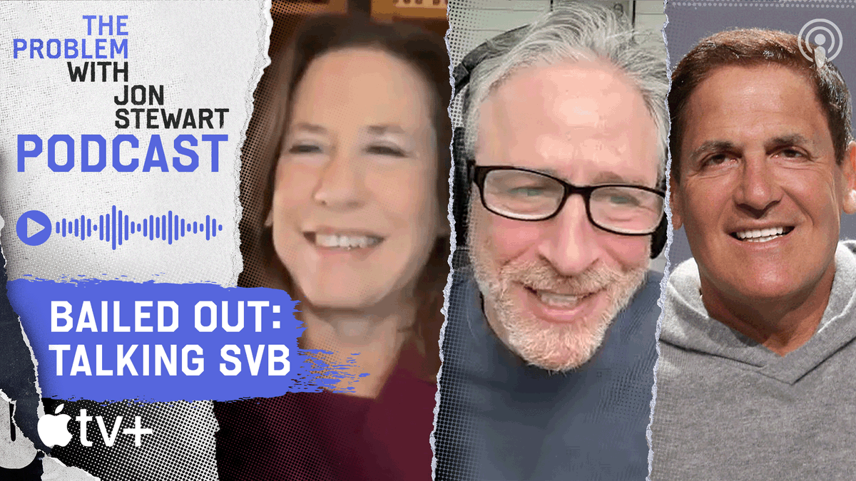 “The Fed doesn't step in and protect those people that have lost their houses due to the incompetence and bad investment strategies of the muckety mucks, it steps in and protects the muckety mucks.” – @JonStewart on SVB’s bailout, on the pod with Mark Cuban.