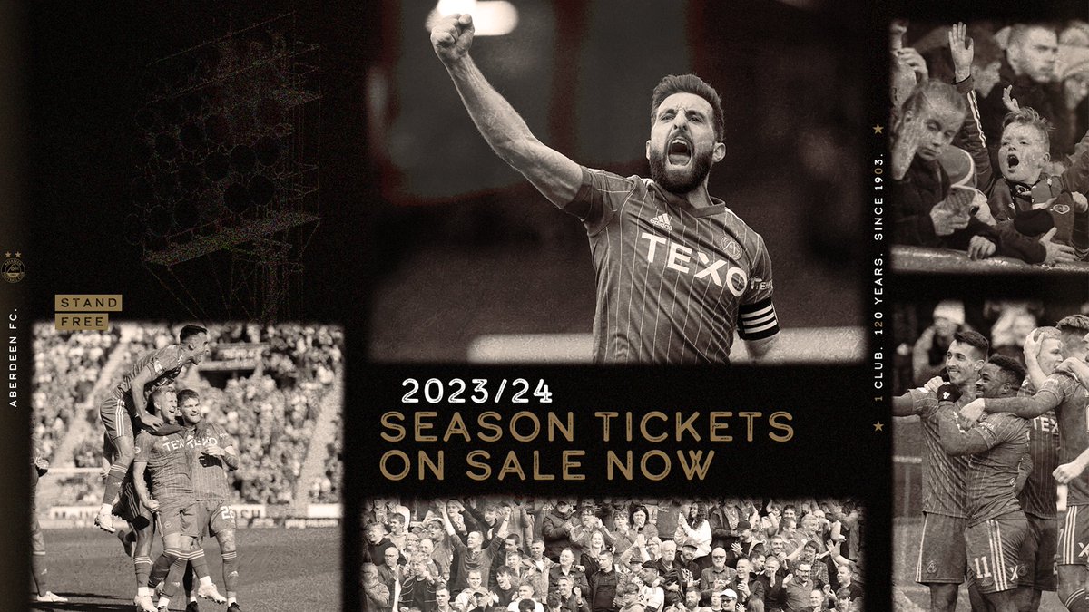 One club. One dream. Since 1903. We are the famous Aberdeen. Join us for 23/24 // #StandFree