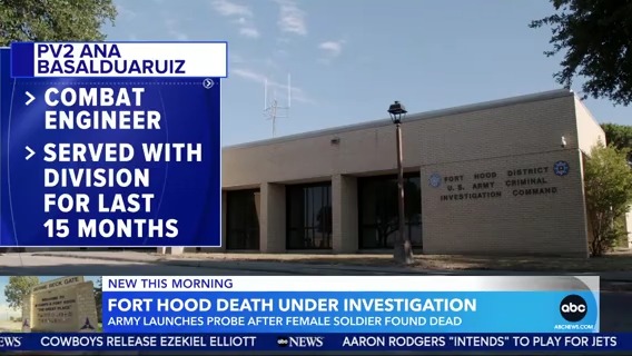 Army launches investigation after Fort Hood female soldier found dead. @sramosabc has the latest on the probe.