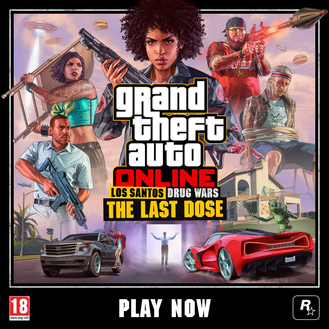 The wild trip of Los Santos Drug Wars builds to its explosive finale in The Last Dose, with five new missions leading you down an action-packed rabbit hole. Both The First Dose and The Last Dose are awarding 2X GTA$ and RP through March 29. Play now.