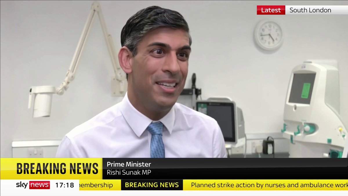BREAKING: Prime Minister Rishi Sunak says he is delighted the government has reached an agreement with unions representing a million NHS workers on a "fair and reasonable" pay settlement. 📺 Sky 501, Virgin 602, Freeview 233 and YouTube