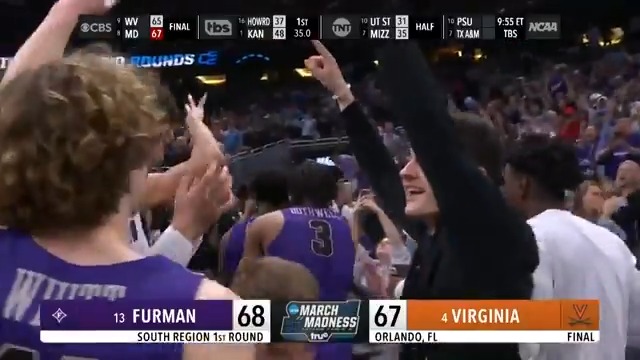 As called by Dan Scott on Furman Paladins radio: