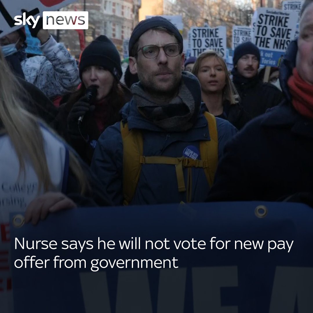 A nurse has told Sky News that he will reject the government's new pay offer and is ready "to strike again"
