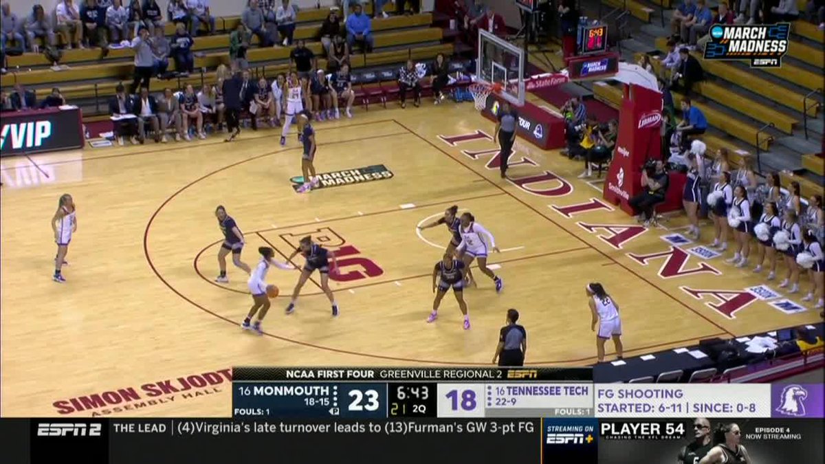 From the next town over, Jordie Brock2️⃣ with a deep three #MarchMadness x Tennessee Tech Women’s Basketball