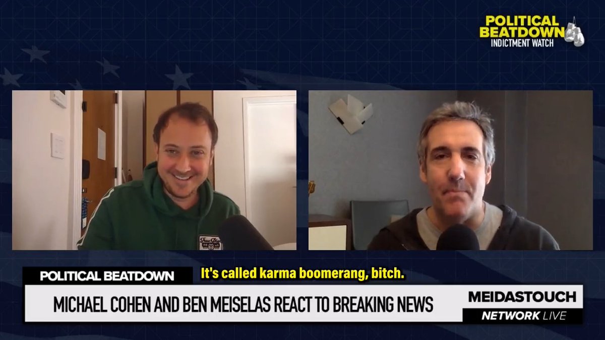 "It's called karma boomerang, bitch!" Michael Cohen just absolutely shredded Donald Trump while responding to Trump's unhinged attack he made against Cohen earlier today. "You, my friend, will be held accountable for your dirty deeds. End of story."
