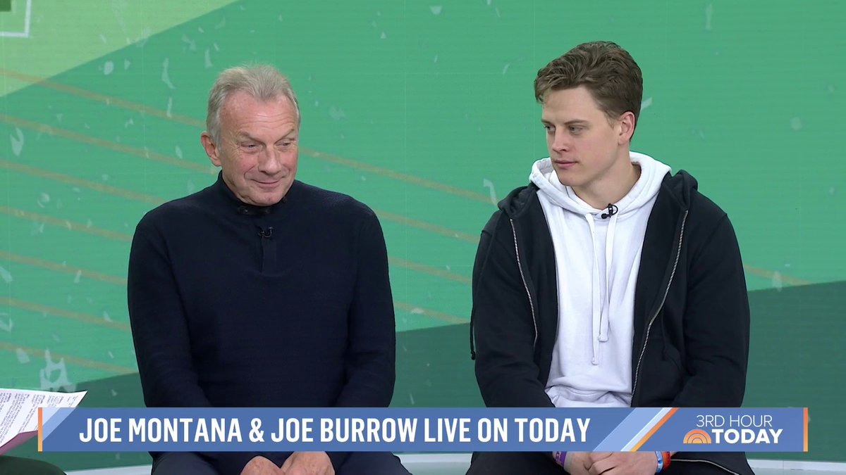 Football stars Joe Montana Joseph Montana and Joe Burrow Joey Burrow are teaming up with City Harvest to support their communities facing food insecurity. The two also weigh in on the sport — past and present.