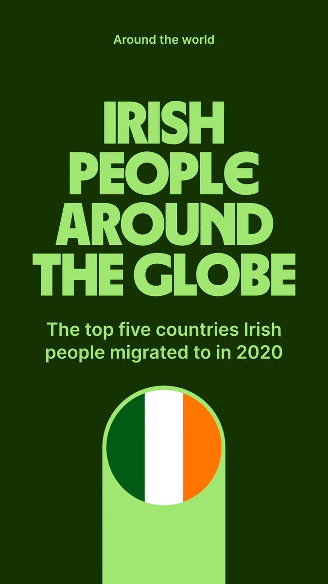 50 million+ people have Irish heritage (...well, according to Wikipedia), making them the biggest global community of any nation ☘️ #StPatricksDay Here's where you'll most likely find an Irishman outside of Ireland 🇮🇪