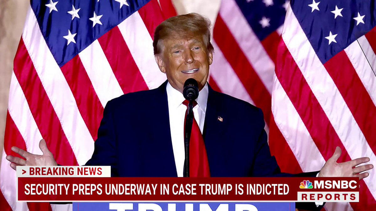 WATCH: FBI, NYPD and Secret Service preparing for potential Trump indictment as early as next week.