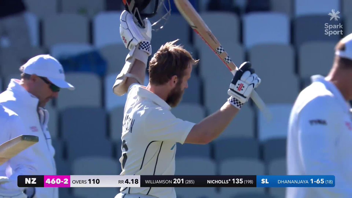 Test double century number SIX for Kane Williamson! His second against Sri Lanka at the Cello Basin Reserve. Follow play LIVE in NZ with @sparknzsport. #NZvSL