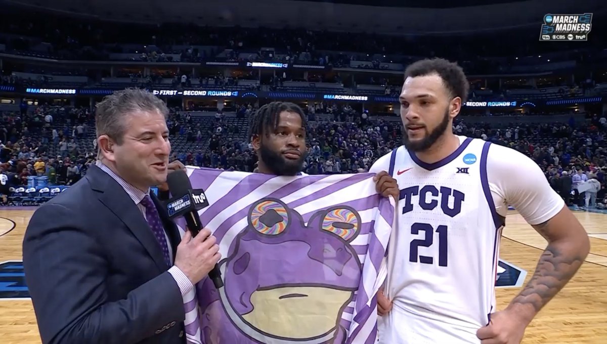 They brought out the hypno toad 🤣 Andy Katz #MarchMadness | TCU Men's Basketball