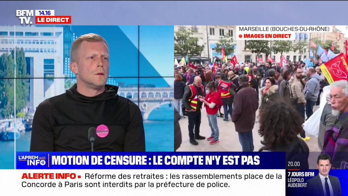 "La violence c'est celle du gouvernement. Je préfère une vitrine de McDonald's brisée à une école maternelle fermée. Je préfère une Ferrari incendiée à un lit d'hôpital fermé" Alexis Louvet, impeccable #NonALaReformeDesRetraites #greve18mars #manif18mars