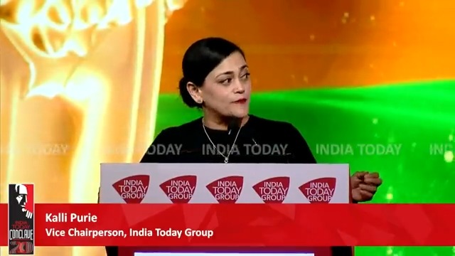 Kalli Purie, Vice Chairperson, India Today Group, thanks PM Narendra Modi for attending India Today Conclave 2023. #NamoAtConclave #IndiaTodayConclave2023 #IndiaTodayConclave #Conclave23