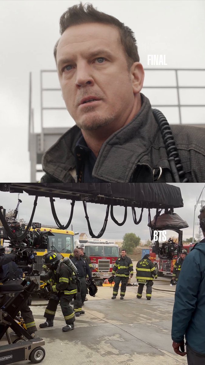 A moment on set can become such a chilling and powerful scene. 🎬 #Station19 #BehindTheScenes