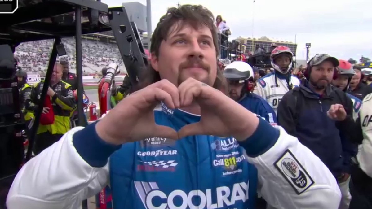Josh Williams parked it ... literally ... on the start-finish line.