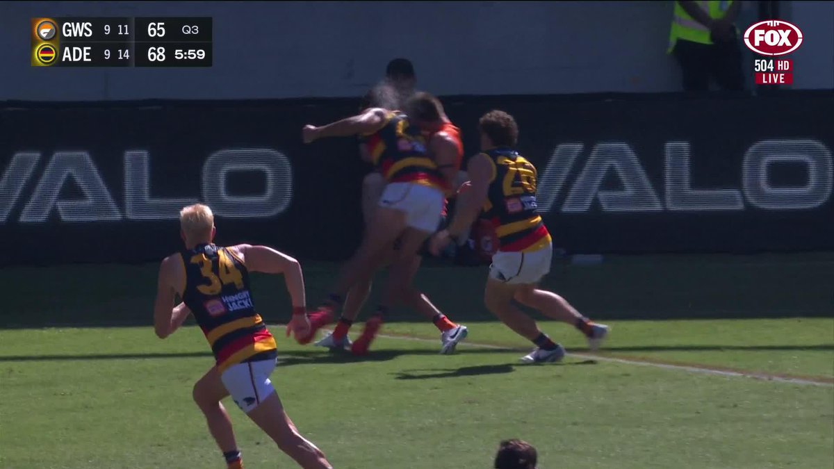 "That's exactly what we're trying to stamp out of the game" - McAdam looks in trouble for this massive hit on Jacob Wehr. 📺 Watch #AFLGiantsCrows LIVE on ch. 504 or stream on Kayo: ✍️ BLOG 🔢 MATCH CENTRE