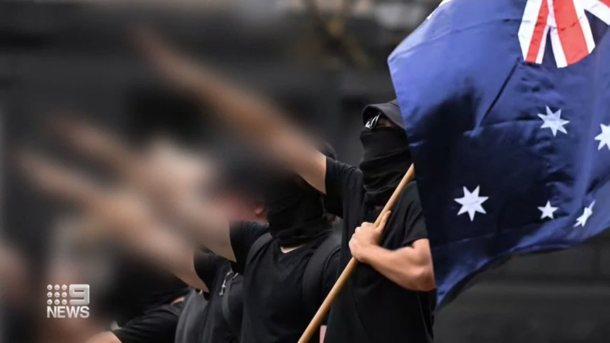 The Victorian government will consider banning the Nazi salute after white supremacists hijacked a far-right protest on yesterday. Victoria Police have also been criticised, with the force refusing to elaborate on why the Neo Nazis were not arrested. Lana Murphy #9News