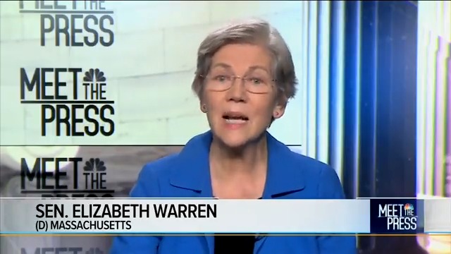 Democrat Senator Elizabeth Warren gushes over Biden: "Joe Biden and I don't agree on everything, but I'm really glad he's president of the United States. In the middle of this banking crisis, he's kept a steady hand." 🥴