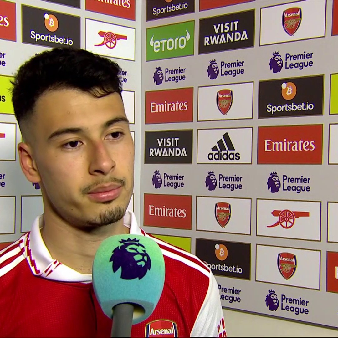 🗣️ "We are a family." ❤️ Gabriel Martinelli reacts to Arsenal going 8 points clear. 📈