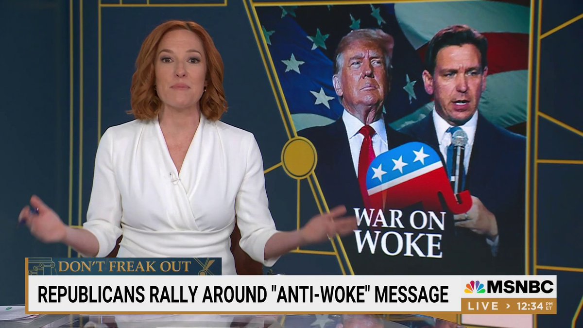 "Just two cents from someone who has worked in communications -- if you can’t explain it and people don’t understand it… it may not be the winning message you think it is." Jen Psaki on the GOP’s war on "woke" #DontFreakOut
