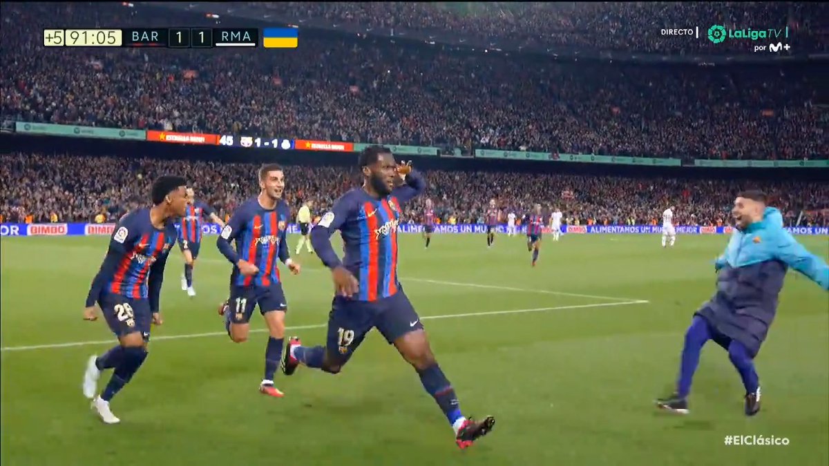 Un gol de campeonato. El tanto de Kessié para cerrar la remontada del Barça en #ElClásico #LaLiga #LaCasaDelFútbol