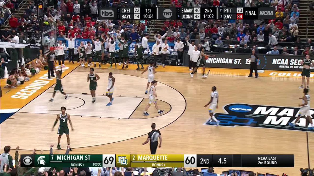 SPARTY ON 🗣 MICHIGAN STATE IS OFF TO THE #SWEET16 🔥 #MarchMadness Michigan State Men's Basketball