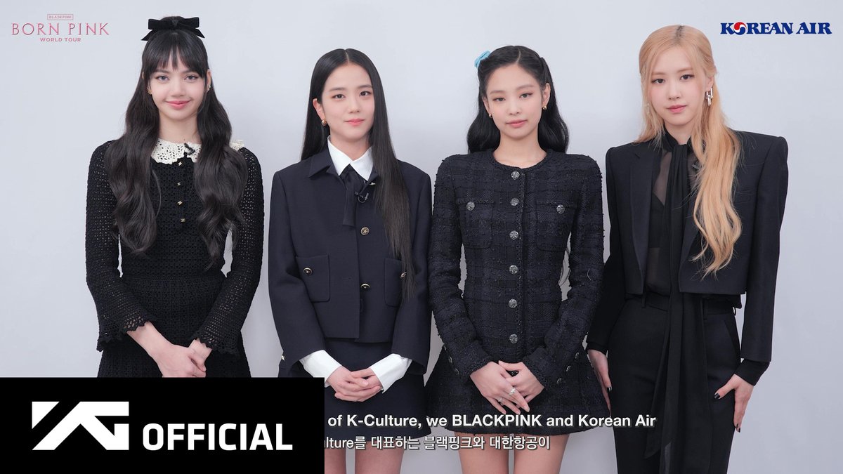 Welcome on board! 블랙핑크가 대한항공에 탑승한 여러분을 환영합니다 #BLACKPINK WORLD TOUR [BORN PINK]의 공식 항공사, 대한항공의 특별 기내 웰컴영상을 만나보세요! #BLACKPINK_WORLDTOUR #BLACKPINK_BORNPINK #OFFICIAL_AIRLINE #KoreanAir #WELCOME_VIDEO #YG