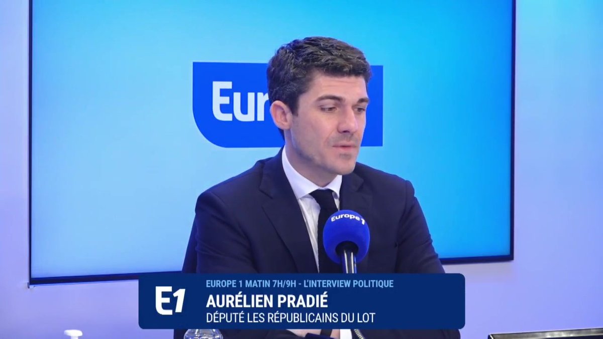 Contre toute attente, Aurélien Pradié, député LR du Lot, votera la motion de censure transpartisane du groupe LIOT #Europe1 #Motiondecensure