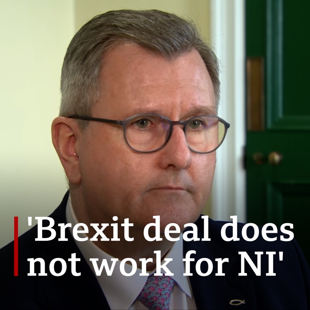 "The DUP is the voice that says: 'This doesn't work for Northern Ireland.'" DUP leader @J_Donaldson_MP says his party will vote against the UK government's Windsor Framework Brexit plan this week